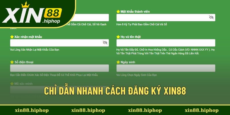 Chỉ dẫn nhanh cách đăng ký Xin88