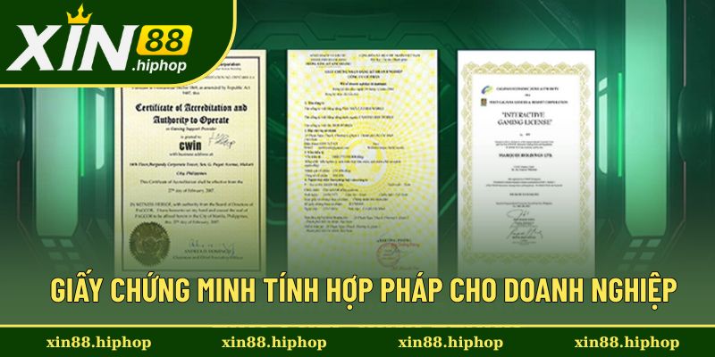 Giấy tờ chứng minh tính hợp pháp cho doanh nghiệp